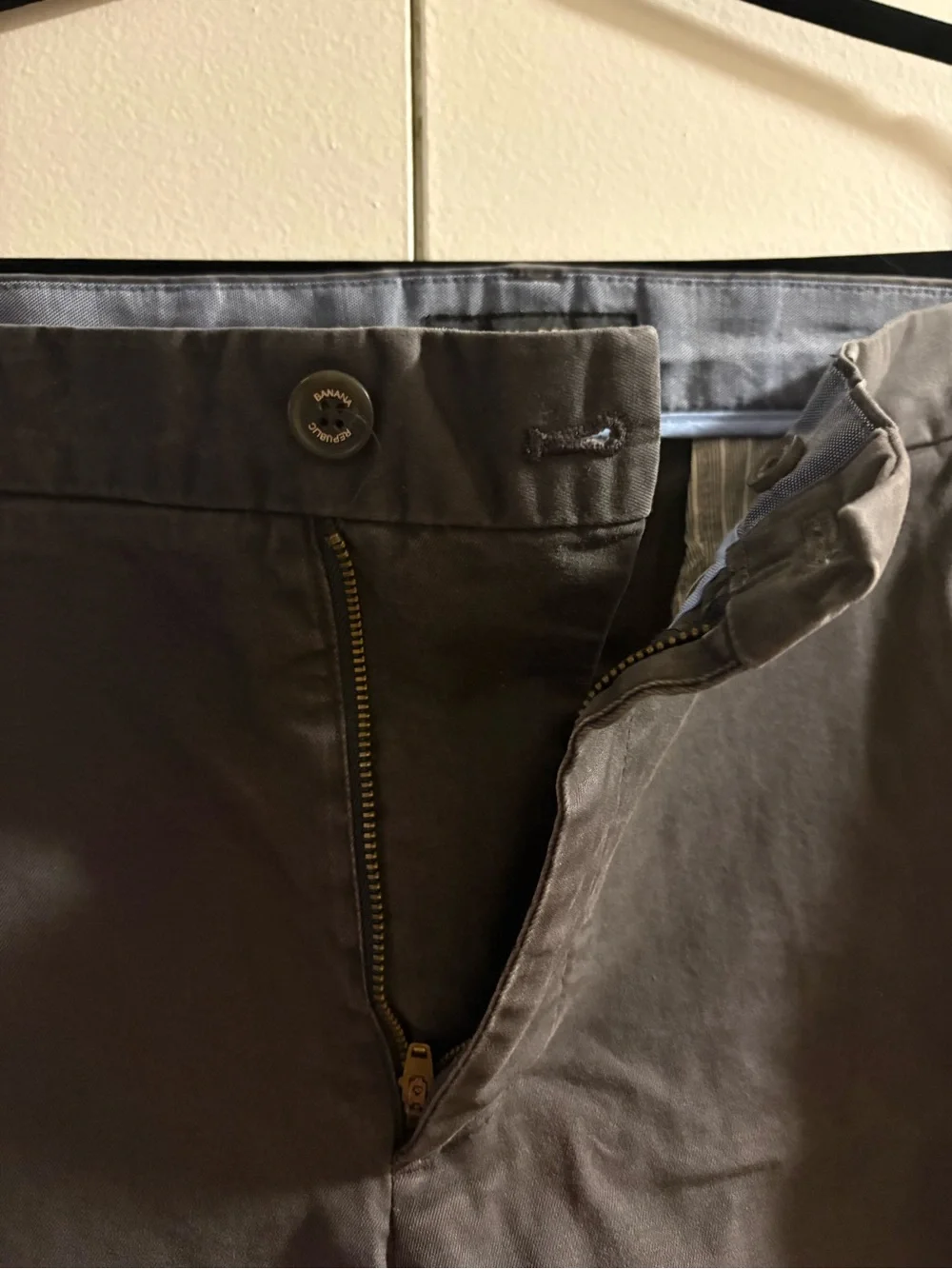 Banana Republic Men's Charcoal Gray Chino Pants